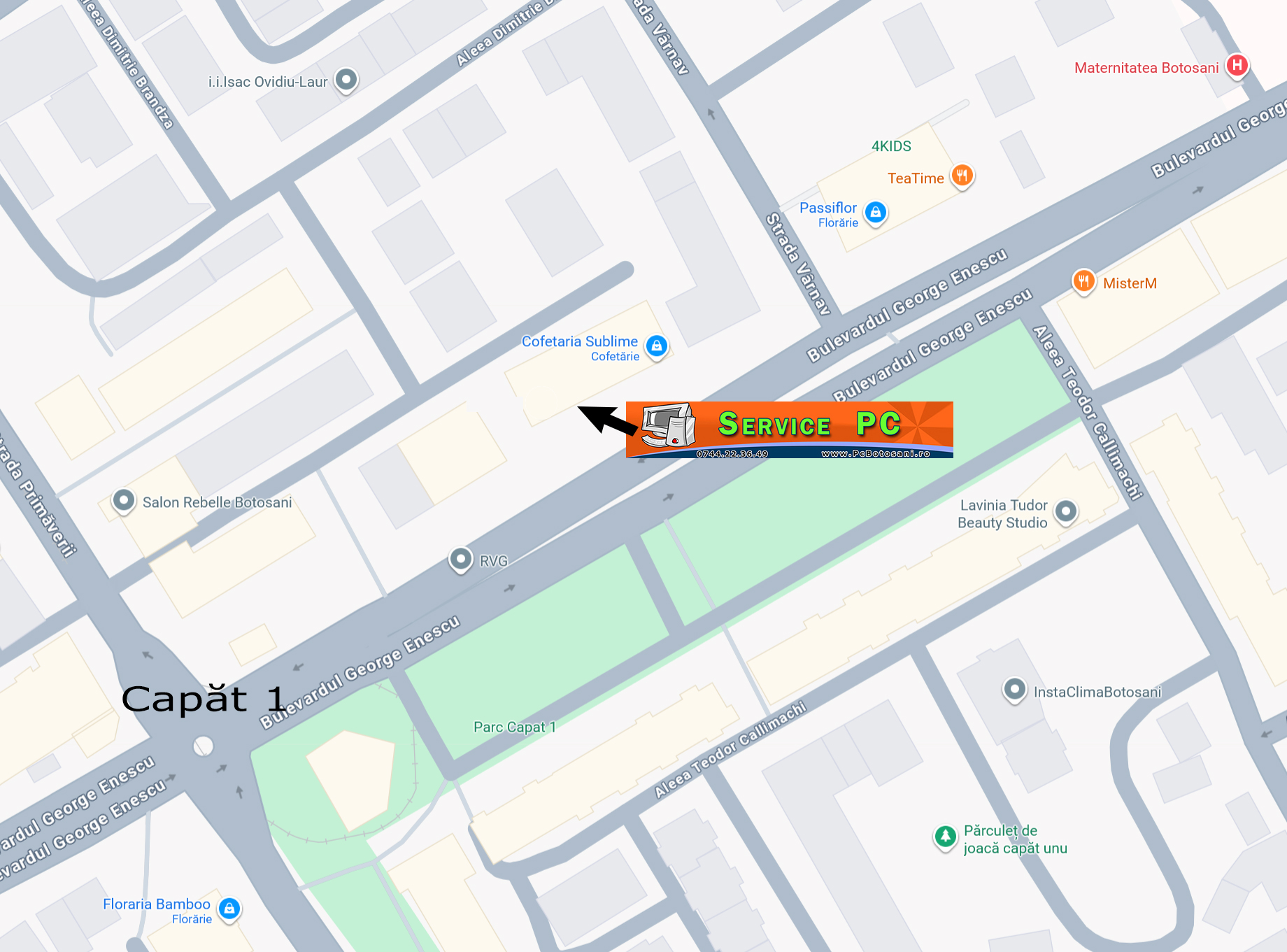 Service Pc Botoșani locație nouă George Enescu 16